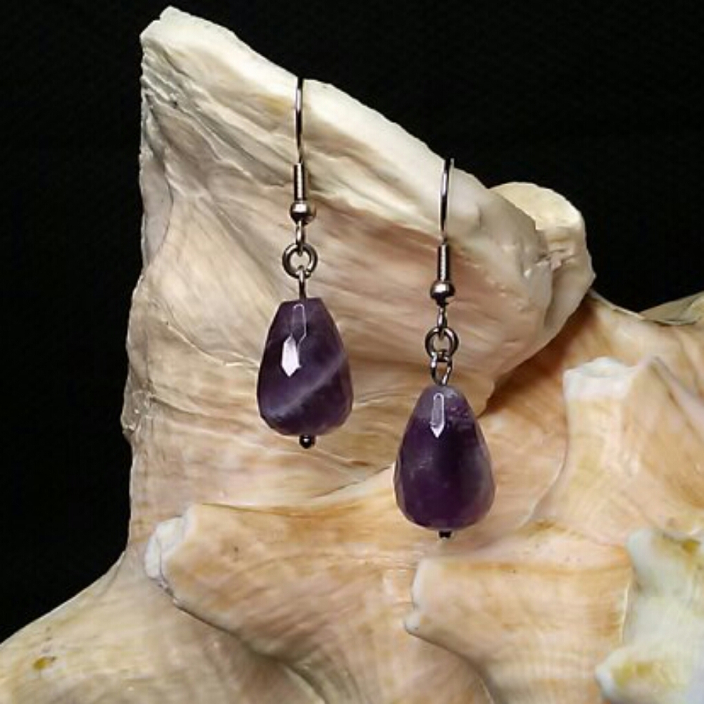 Genuine Amethyst Earrings